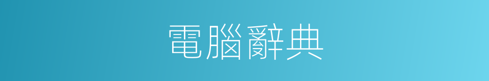 電腦辭典的同義詞