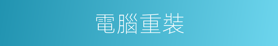 電腦重裝的同義詞