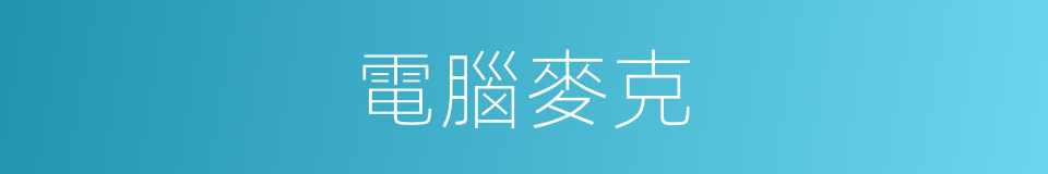 電腦麥克的同義詞