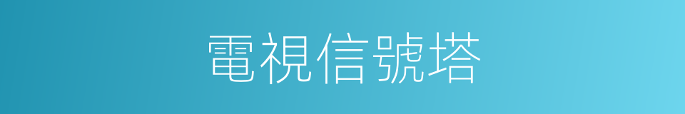 電視信號塔的同義詞