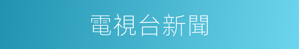 電視台新聞的同義詞