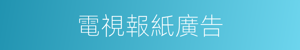 電視報紙廣告的同義詞