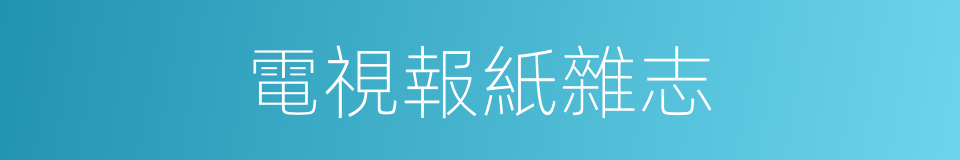 電視報紙雜志的同義詞