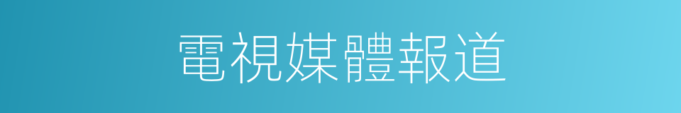電視媒體報道的同義詞