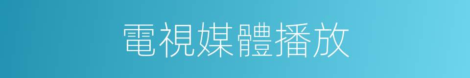 電視媒體播放的同義詞