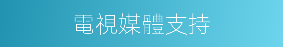 電視媒體支持的同義詞