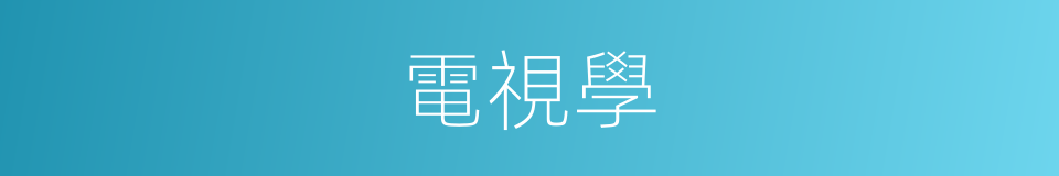 電視學的同義詞