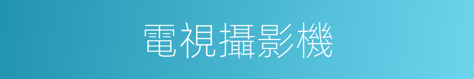 電視攝影機的意思