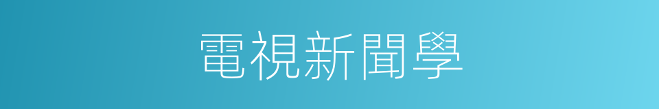 電視新聞學的同義詞