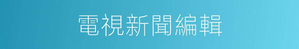 電視新聞編輯的同義詞
