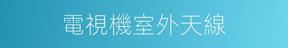 電視機室外天線的同義詞