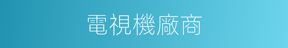 電視機廠商的同義詞