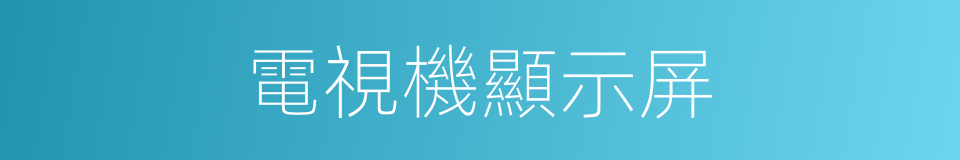 電視機顯示屏的同義詞
