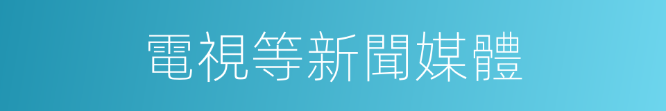 電視等新聞媒體的同義詞