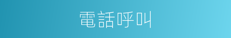 電話呼叫的同義詞