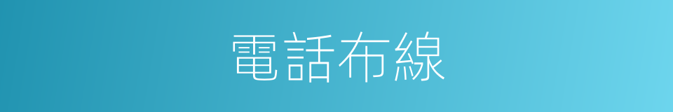 電話布線的同義詞