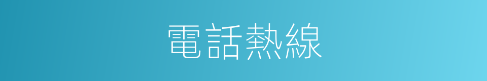 電話熱線的同義詞