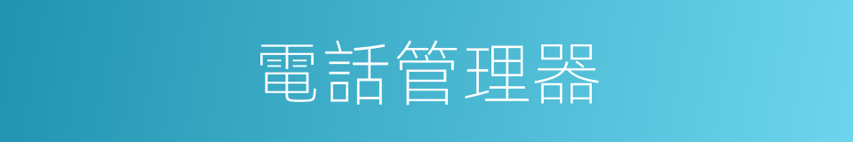 電話管理器的同義詞