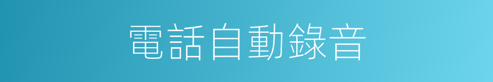 電話自動錄音的同義詞