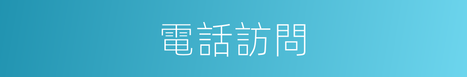 電話訪問的同義詞