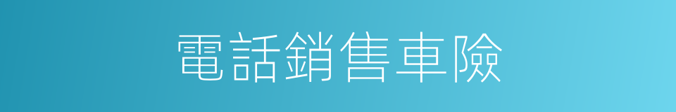 電話銷售車險的同義詞