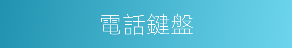 電話鍵盤的同義詞