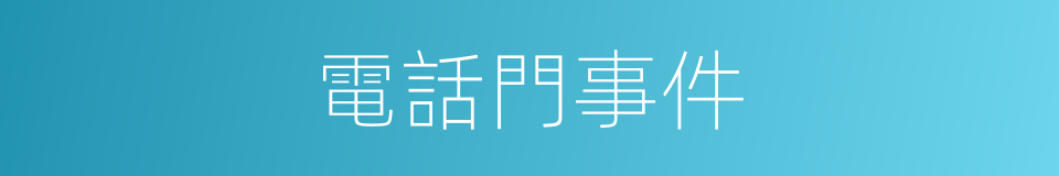 電話門事件的同義詞