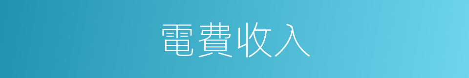 電費收入的同義詞