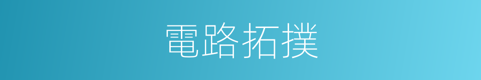 電路拓撲的同義詞