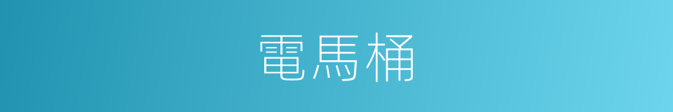 電馬桶的同義詞