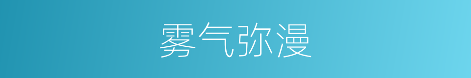 雾气弥漫的同义词