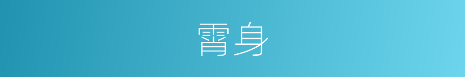 霄身的同义词