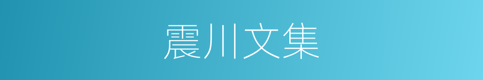 震川文集的同义词