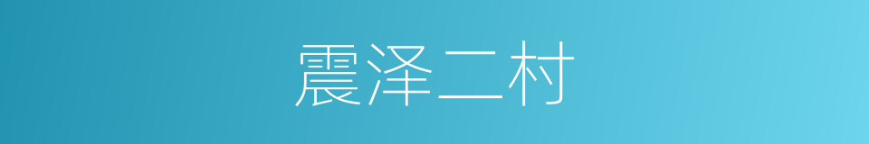 震泽二村的同义词