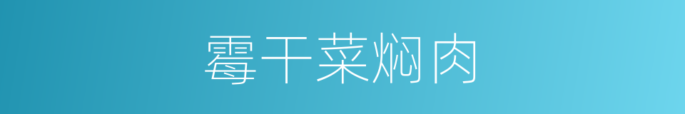 霉干菜焖肉的同义词