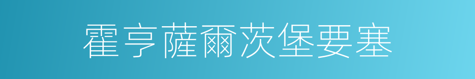 霍亨薩爾茨堡要塞的同義詞