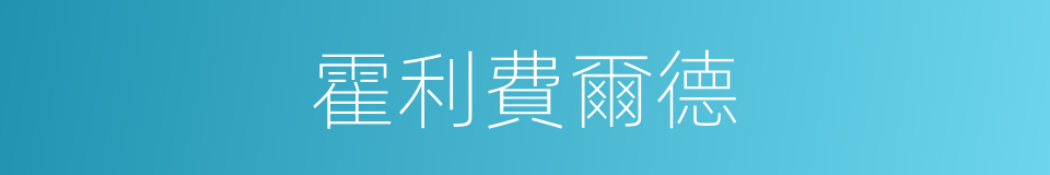 霍利費爾德的同義詞