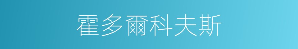 霍多爾科夫斯的同義詞