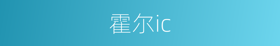 霍尔ic的同义词