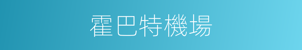 霍巴特機場的同義詞