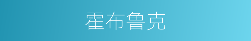 霍布鲁克的同义词