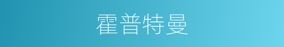 霍普特曼的同义词