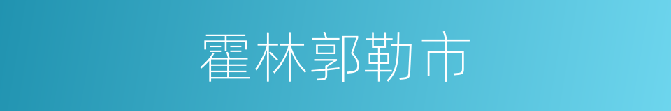 霍林郭勒市的同义词