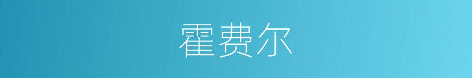 霍费尔的同义词