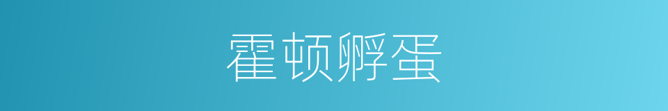 霍顿孵蛋的同义词