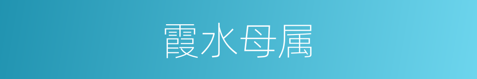 霞水母属的同义词