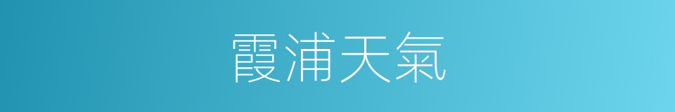 霞浦天氣的同義詞