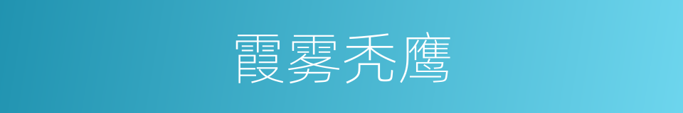 霞雾秃鹰的同义词