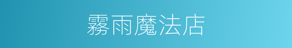 霧雨魔法店的同義詞