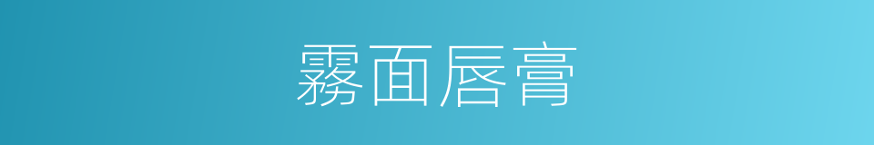 霧面唇膏的同義詞